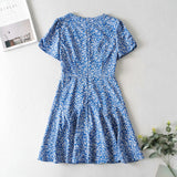 woloong Chic Floral V Neck Summer Dress