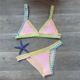 Crochet Swimsuit Bikinis Women's Swimming Suit Sexy Bandage Brazilian Bikini Swimwear Women Bathing Suit Biquini