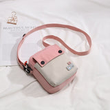 woloong Mini Shoulder Bag Female Small Canvas Fashion Canvas Cross Body Bag Casual Handbag Simple Zipper Purse Coin Bag