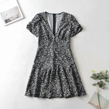 woloong Chic Floral V Neck Summer Dress