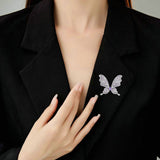 2025 heavy industry full of zirconium exquisite butterfly brooch high-end light luxury temperament coat coat versatile fashion pin accessories