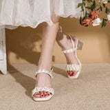 WOLOONG Women's Ankle-strap High Summer Fashion Item Goddess Heels