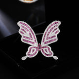 2025 heavy industry full of zirconium exquisite butterfly brooch high-end light luxury temperament coat coat versatile fashion pin accessories