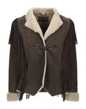 2025 winter fringed long-sleeved suede jacket fashionable women's  jacket fringed fur integrated jacket