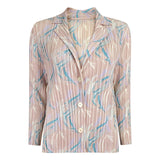spring and summer new Korean version of Xiaoxiangfeng fashion casual printing suit slim top skirt jacket women's trend