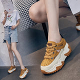 woloong Women's Height Increasing Insole Dad Summer Sneakers