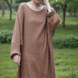 Shan Qian Nianyi, spring and autumn new Chinese simple Zen robe literary retro jacquard back lace-up dress