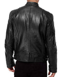 2021 Hot Trade Express Men's Large Size Zipper Cardigan Pocket PU Leather Stand-Up Collar Slim Leather Jacket Wholesale