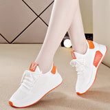 woloong Trendy Women's Korean Versatile Spring White Sneakers