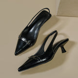 WOLOONG Women's Oversized Low-cut French Style Hollow Toe Heels