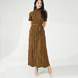 2025 Women's high-end summer dress, hot Popular trade clothes, loose lace-up a-word skirt, thin temperament skirt