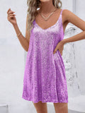 Popular spot  Popular trade nightclub high-end sense bead piece suspender dress loose fashion sexy V-neck skirt