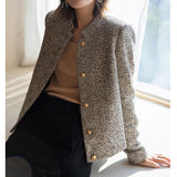2025 Wool high-end sense, simple style Xiaoxiangfeng coat women's spring women's tweed, short women's fashion top