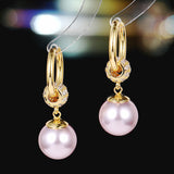 2025 Retro Hong Kong style niche design sense pearl temperament ear buckle female fashion celebrity exquisite zircon long versatile earrings