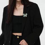 2025 luxury micro-inlaid zircon butterfly brooch, exquisite high-end elegant jacket, suit accessories, dinner party corsage woman