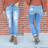 2025 New  new light-colored pants, long ripped jeans, women's clothing, street mid-waist small feet and trousers