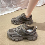 woloong Women's Style Clunky Spring Running Height Increasing Sneakers