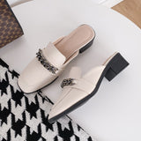 woloong Women's Commute Minimalist Chunky Outdoor Summer Non-open Toe Slippers