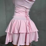 summer season  new  style temperament casual slim sexy ruffle edge long-sleeved dress women