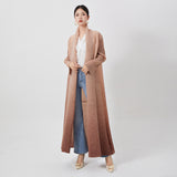 2025 Middle East Popular trade women's Muslim robe lapel loose large size long Dubai robe dress tide