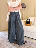2025  spring new Korean vertical striped casual pants women's new lazy versatile ins254702
