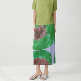 2025 PP series counter quality skirt new high waist commuting versatile side split printing straight hip skirt