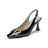 woloong Women's Summer Morandi With Toe Box Back Open Heels