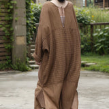 Shan Qian Nianyi, spring and autumn new Chinese simple Zen robe literary retro jacquard back lace-up dress