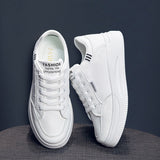 woloong Graceful Slouchy Women's White Breathable Platform Sneakers