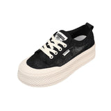 woloong Fashion Lace Fisherman Lace-up Sports Korean Sneakers