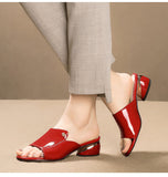 WOLOONG Women's Mid Chunky Summer Soft Outer Wear Heels