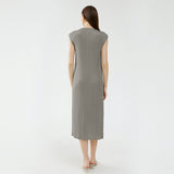 Fashion Summer Elegant Style Vest Women's Design Sense Sleeveless V-Neck Splicing Dress Women's Long Dress