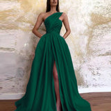 spring new  Popular trade  New new sexy split-ended slanted shoulder dress long dress evening dress women