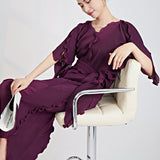 2025 dress women's high-end sense loose large size lace-up and thin irregular temperament elegant skirt