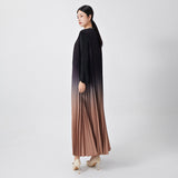 2025 gradual change New women's clothing Middle East robe design sense niche belt temperament elegant cardigan dress Popular style