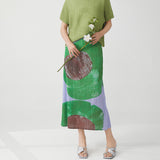 2025 PP series counter quality skirt new high waist commuting versatile side split printing straight hip skirt