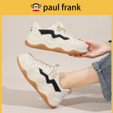 woloong Women's Frank Spring Wave Pattern Clunky Breathable Height Sneakers