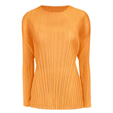 Folds spring new basic suit Korean version temperament versatile long-sleeved top skirt suit women