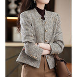 2025 High-end small fragrant style, coat women's spring women's tweed, short  spring women's fashion top