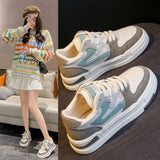 woloong Women's Korean Style White Female Leisure Street Shot Sneakers