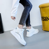 woloong Unique Women's Increased White Clunky Soft Sneakers