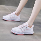 woloong Women's Platform White Spring Korean Style Low-top Sports Sneakers