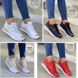 woloong New Size Lace Up Round Head Sneakers