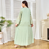 Muslim robe women's long dress Middle East Popular trade fashion new embroidered beads party dress dress abaya