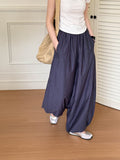2025  Spring New Breathable Loose Lantern Large Size Women's Clothing Design Sense Wide Leg Pants Slack Pants 8086