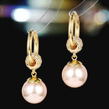 2025 Retro Hong Kong style niche design sense pearl temperament ear buckle female fashion celebrity exquisite zircon long versatile earrings