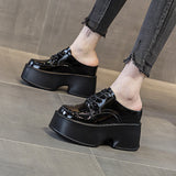 WOLOONG Women's Patent Mirror Platform Super-high Fashionable Heels