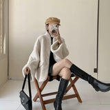 2025 friendly mink solid color stand-up collar large cuffs shoulder sleeves imitation fur imitation mink coat ferret coat autumn and winter