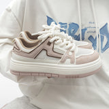 woloong Women's Style Breathable Hollowed White Female Mesh Sneakers