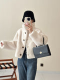 2025 Solid color  friendly mink stand-up collar short imitation mink coat high-end ferret coat to keep warm in autumn and winter